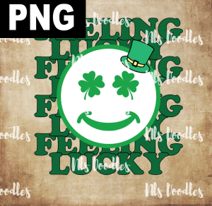 FEELING Clover  PNG DIGITAL DOWNLOAD for sublimation or screens