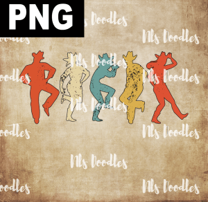 FIVE DANCERS  PNG DIGITAL DOWNLOAD for sublimation or screens