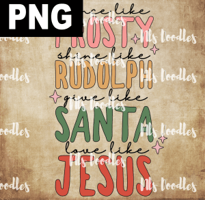 FROSTY RUDOLPH SANTA JESUS  PNG DIGITAL DOWNLOAD for sublimation or screens