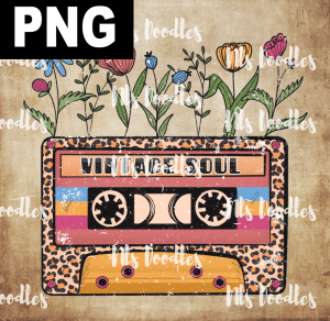 Floral Radio Vintage Soul  PNG DIGITAL DOWNLOAD for sublimation or screens