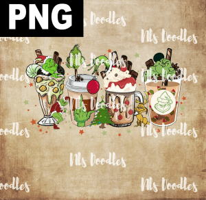 GRINCH DRINKS  PNG DIGITAL DOWNLOAD for sublimation or screens