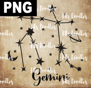 Gemini  PNG DIGITAL DOWNLOAD for sublimation or screens