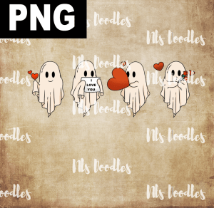 Ghost Love  PNG DIGITAL DOWNLOAD for sublimation or screens
