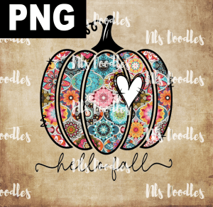 Hello Fall  PNG DIGITAL DOWNLOAD for sublimation or screens
