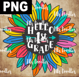 Hello Floral  PNG DIGITAL DOWNLOAD for sublimation or screens