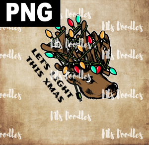 LETS LIGHT THIS XMAS  PNG DIGITAL DOWNLOAD for sublimation or screens