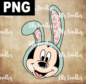 MINI MOUSE RABBIT  PNG DIGITAL DOWNLOAD for sublimation or screens