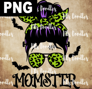 MOMSTER  PNG DIGITAL DOWNLOAD for sublimation or screens