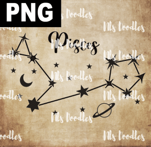 Pisces  PNG DIGITAL DOWNLOAD for sublimation or screens