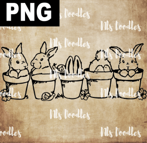 RABBITS  PNG DIGITAL DOWNLOAD for sublimation or screens
