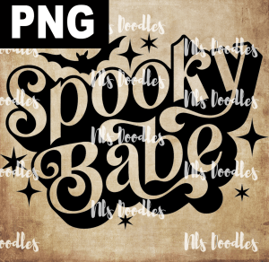 Spooky Babe  PNG DIGITAL DOWNLOAD for sublimation or screens