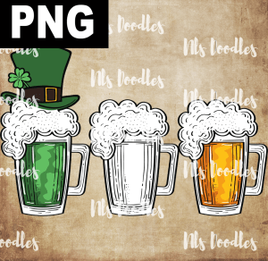 St Patricks Beer  PNG DIGITAL DOWNLOAD for sublimation or screens