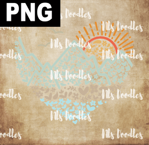 Sunshine Mountain  PNG DIGITAL DOWNLOAD for sublimation or screens