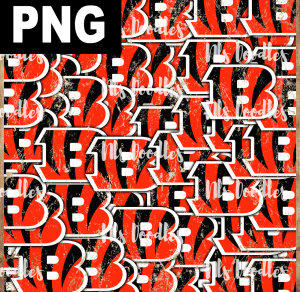 cincinnati-bengals-logo - DIGITAL PATTERN DOWNLOAD for sublimation or screens