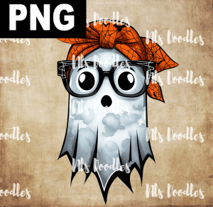 cute ghost headband-DIGITAL DOWNLOAD for sublimation or screens