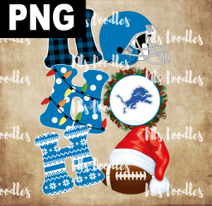 detroit-lions-hohoho christmas-nfl team DIGITAL DOWNLOAD for sublimation or screens