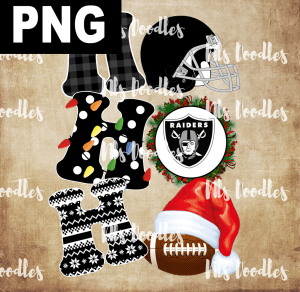 las-vegas-raiders-hohoho christmas-nfl team DIGITAL DOWNLOAD for sublimation or screens