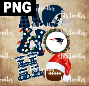 new-england-patriots-hohoho christmas-nfl team DIGITAL DOWNLOAD for sublimation or screens