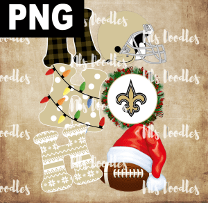 new-orleans-saints-hohoho christmas-nfl team DIGITAL DOWNLOAD for sublimation or screens