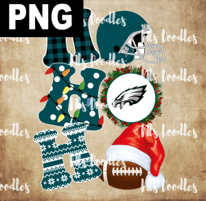 philadelphia-eagles-hohoho christmas-nfl team DIGITAL DOWNLOAD for sublimation or screens