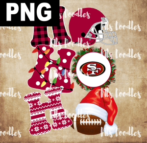 san-francisco-49ers-hohoho christmas-nfl team DIGITAL DOWNLOAD for sublimation or screens