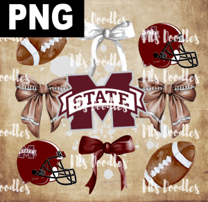Mississippi_State_Bulldogs_logo-SEC team watercolor-DIGITAL DOWNLOAD for sublimation or screens