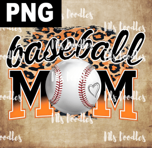baseball mom leopard - PNG DIGITAL DOWNLOAD for sublimation or screens
