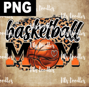 basketball mom leopard - PNG DIGITAL DOWNLOAD for sublimation or screens