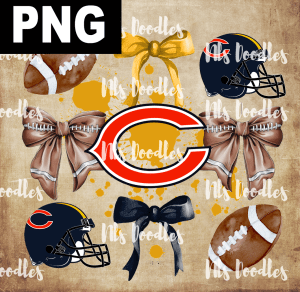 chicago-bears-logo-nfl team watercolor-DIGITAL DOWNLOAD for sublimation or screens