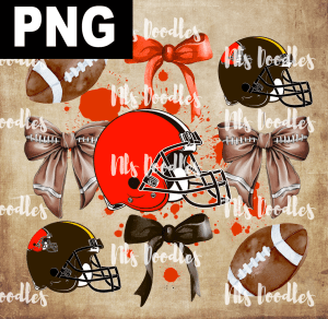 cleveland-browns-logo-nfl team watercolor-DIGITAL DOWNLOAD for sublimation or screens