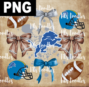 detroit-lions-logo-nfl team watercolor-DIGITAL DOWNLOAD for sublimation or screens