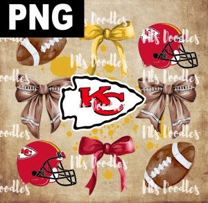kansas-city-chiefs-logo-nfl team watercolor-DIGITAL DOWNLOAD for sublimation or screens