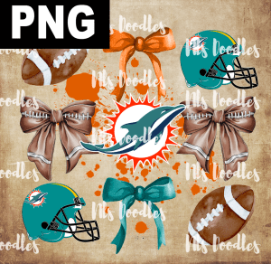 miami-dolphins-logo-nfl team watercolor-DIGITAL DOWNLOAD for sublimation or screens