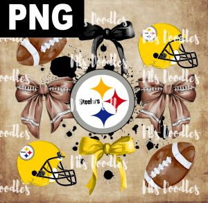 pittsburgh-steelers-logo-nfl team watercolor-DIGITAL DOWNLOAD for sublimation or screens