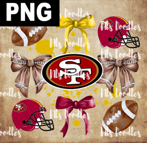 san-francisco-49ers-logo-nfl team watercolor-DIGITAL DOWNLOAD for sublimation or screens