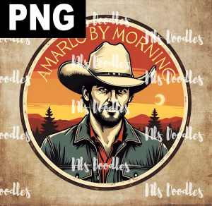 “Amarillo by Morning”, George Strait - PNG File design for sublimation and Dtf