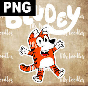 BluDey! Orange Variation A - PNG File design for sublimation and Dtf