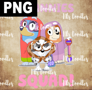 Bluey Grannies Squad - PNG File design for sublimation and Dtf