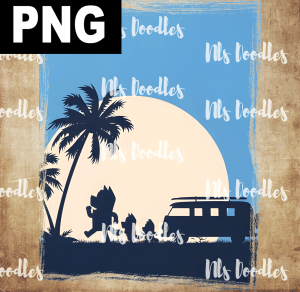 bluey holiday - PNG File design for sublimation and Dtf