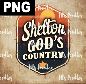 gods country shelton - PNG File design for sublimation and Dtf
