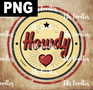 howdy - PNG File design for sublimation and Dtf
