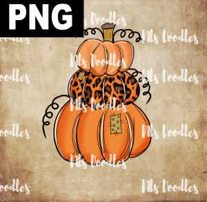 orange pumpkins layered up -Free PNG File design for sublimation and Dtf