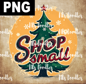 shop small christmas tree - PNG File design for sublimation and Dtf