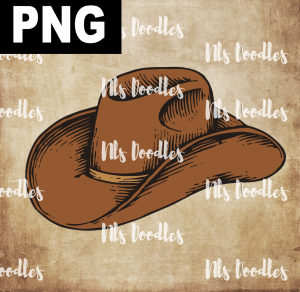vintage cowboy hat - PNG File design for sublimation and Dtf