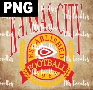 kansas city football est1960 - PNG File design for sublimation and Dtf