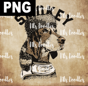 smokey vols dog vintage mascot - PNG File design for sublimation and Dtf