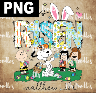 Snoopy He is risen Easter - PNG File design for sublimation and Dtf