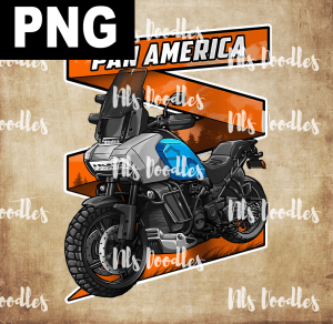 pan america bike - PNG File design for sublimation and Dtf