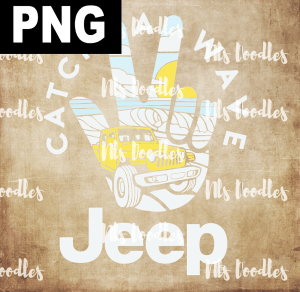 vatch a wave jeep hand - PNG File design for sublimation and Dtf