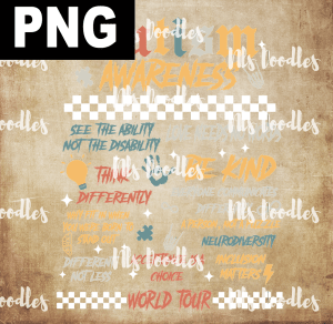 autism awareness world tour - PNG File design for sublimation and Dtf